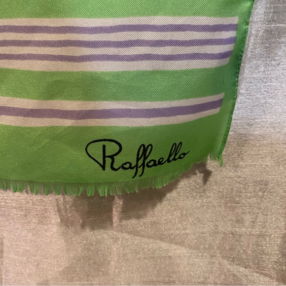 Vintage Raffaello polyester scarf EUC, Made in Italy, geometric print. 18”x54” - Picture 6 of 7